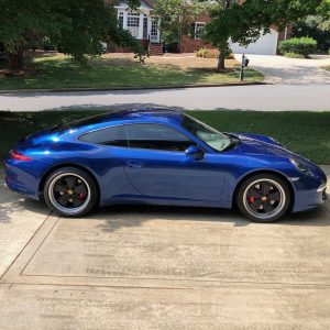 Fuchs Wheels 19x8.5 inch, 19x11 inch Black for Porsche 991 Blue